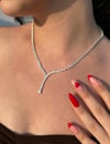 Su Damlası Model Zirkon Kolye Seti