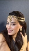 Sultan Model Alınlık Aksesuarı ve Takım Küpesi - Gold Rengi 