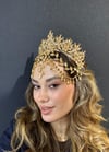 Sultan Model Gold Alınlık ve Küpesi
