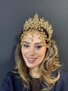 Sultan Model Gold Alınlık ve Küpesi