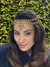 Sultan Model Gold Alınlık ve Küpesi - Gold Rengi 