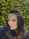 Sultan Model Gold Alınlık ve Küpesi - Gold Rengi 