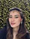 Ziba Model Gold Alınlık ve Küpesi