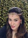 Ziba Model Gold Alınlık ve Küpesi
