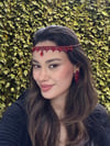Ziba Model Kırmızı Alınlık ve Küpesi