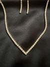 Zyra Model Gold Zirkon Kolye Ve Küpe Seti
