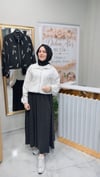 Boncuk İşleme Desenli İthal Kısa Ceket