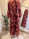 BORDO RENKLİ ŞİFON ELBİSE