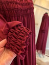 BORDO ŞİFON ELBİSE