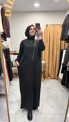 Fermuar Detaylı Uzun Elbise