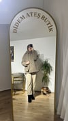 KAŞE KISA KABAN-KAHVERENGİ