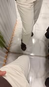 Kırık Beyaz Kemerli Gabardin Havuç Pantolon