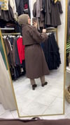 Oversize Astarlı Trençkot-Kahverengi