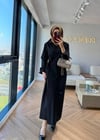 POPLİN BAĞLAMALI ELBİSE-SİYAH