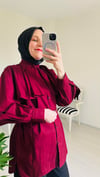 POPLİN GÖMLEK-BORDO