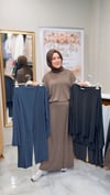 Puane Modal Kumaş Rahat Kesim Takım-Kahverengi