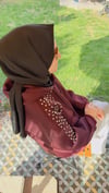 TAŞLI SWEAT-BORDO RENK