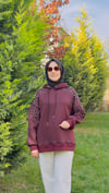 TAŞLI SWEAT-BORDO RENK