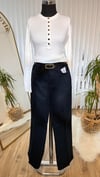 Wide Leg Antrasit Denim Pantolon