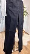Wide Leg Antrasit Denim Pantolon