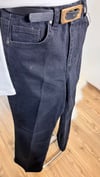 Wide Leg Antrasit Denim Pantolon