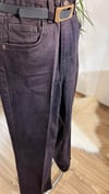 Wide Leg Kahverengi Denim Pantolon