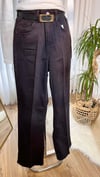 Wide Leg Kahverengi Denim Pantolon