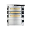 Moretti Forni S125ES-161600-P – Steel Serisi | 2x16 cm Taş Tabanlı Katlı Fırın (Buharlı, Mayalandırmalı)