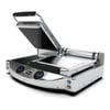 Spidocook Spidoglass SP 020 XR çift dijital kontakt ızgara, üst oluklu ve alt düz cam seramik yüzey