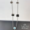 Çelik Yonca Nazar Boncoklu  Kolye - Kl0050
