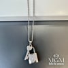 Çelik Zirkon Taşlı Anahtar Kilit Kolye - Kl0157