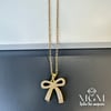 Çelik Zirkon Taşlı Fiyonk Kolye - Kl0148