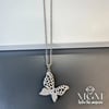 Çelik Zirkon Taşlı Kelebek Kolye - Kl0125