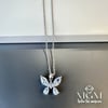 Çelik Zirkon Taşlı Kelebek Kolye - Kl0137