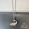 Çelik Zirkon Taşlı Yunus Balığı Kolye - Kl0171