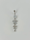 Çiçek Detaylı Sallantılı Göbek Piercing - Pg0054