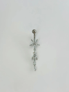 Çiçek Detaylı Sallantılı Göbek Piercing - Pg0106