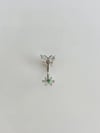 Çiçek Ve Kelebek Detaylıgöbek Piercing - Pg0128