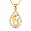 Gümüş Gold Damla Anne Çocuk Kolyesi