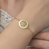 Gümüş Gold Kar Tanesi Bayan Bileklik