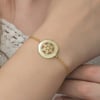 Gümüş Gold Kar Tanesi Bayan Bileklik