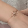 Gümüş Rose Çiçek Bayan Bileklik