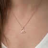 Gümüş Rose Kalbin İçinde Üç Kalp Kolye