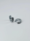 Rodyum Ve Siyah Çelik Erkek Küpe Çap (9 Mm) Kalınlık (4 Mm) - Ekp0006