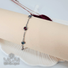 Rodyum Zirkon Renkli Taş Taşlı Çelik Bileklikler 16+5 Cm Uzatma Payı - Kbl0089