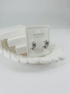 Rodyum Zirkon Taşlı Pirinç Zirkon Küpe - Kp00321