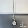 Rodyum Zirkon Taşlı Zincir Çelik Uç Kısmı Pirinç Kolyeler 40 + 5 Cm Uzatma Payı - Kl0129