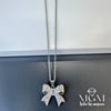 Rodyum Zirkon Taşlı Zincir Çelik Uç Kısmı Pirinç Kolyeler 40 + 5 Cm Uzatma Payı - Kl0149