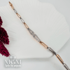 Rodyum+rose  Zirkon Taşlı Pirinç Bileklikler 16,5+2 Cm - Kbl0061