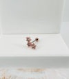 Rose Zirkon Taşlı Uç Kısmı : Pirinç Kıkırdak Bar Uzunluğu : 6 Mm / Bar Kalınlığı 0.8 Mm / Top Boyu 3 Mm - Pt0025-2